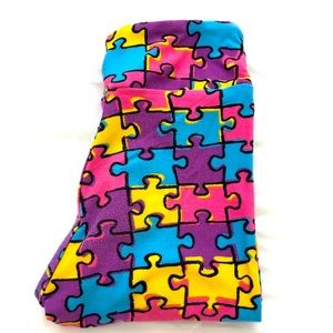 Puzzle pieces LuLaRoe kids SM leggings